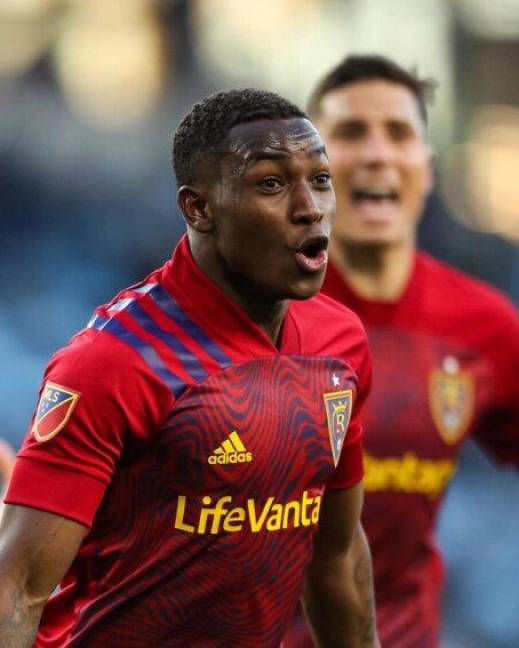 Anderson Julio celebra un gol con el Real Salt Lake de la MLS