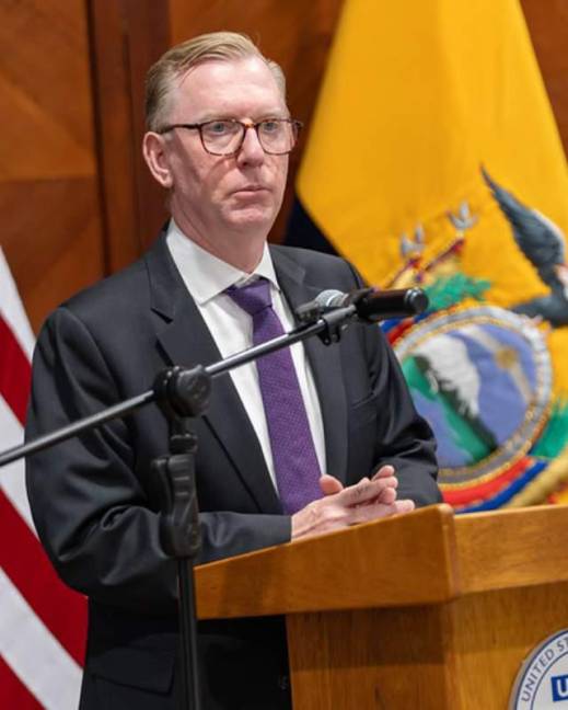 Michael J. Fitzpatrick, embajador saliente de EE.UU. en Ecuador.