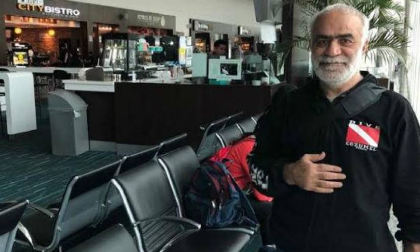 Nizam Hussein Shalak estuvo 44 días en el aeropuerto de Guayaquil en 2018.